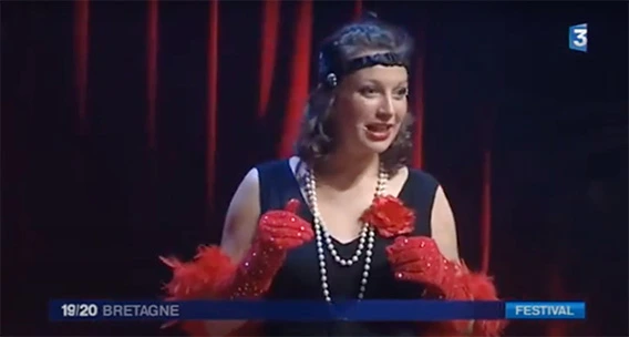 Reportage du 19/20 de France 3 Bretagne : Claire Lairy sur la scène du Festival de Dinard